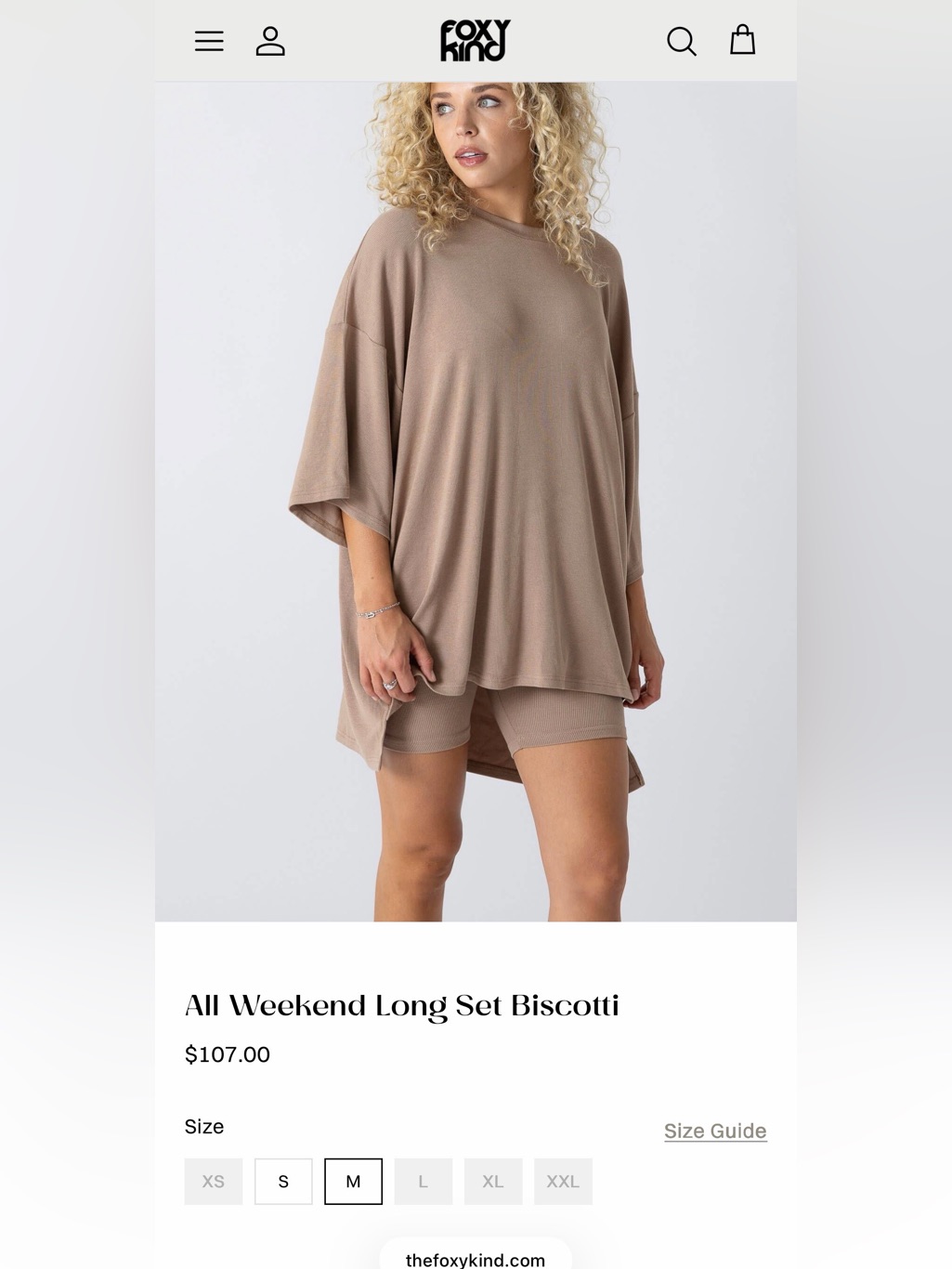 The Foxy Kind All Weekend Long Matching Set Biscotti- Medium — image 2 of 8